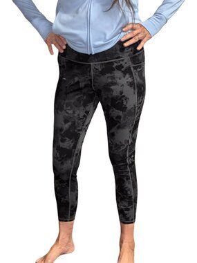 Sz.L*Danskin*Gray/Black Tie-Dyed Workout Leggings
